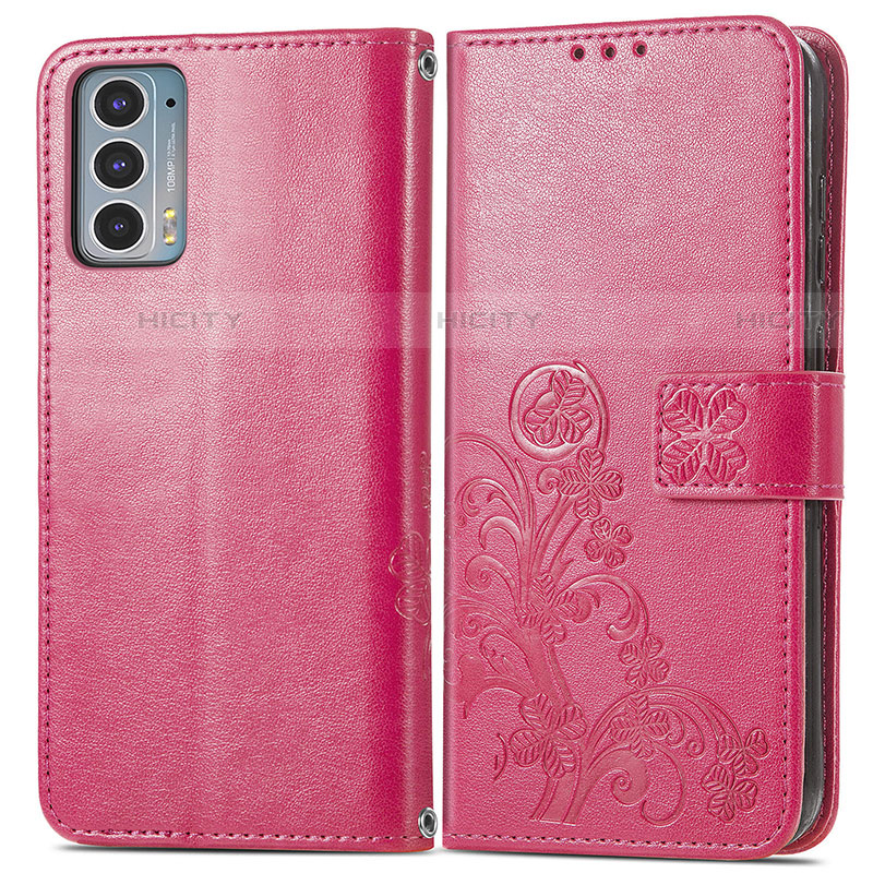 Funda de Cuero Cartera con Soporte Flores Carcasa para Motorola Moto Edge 20 5G