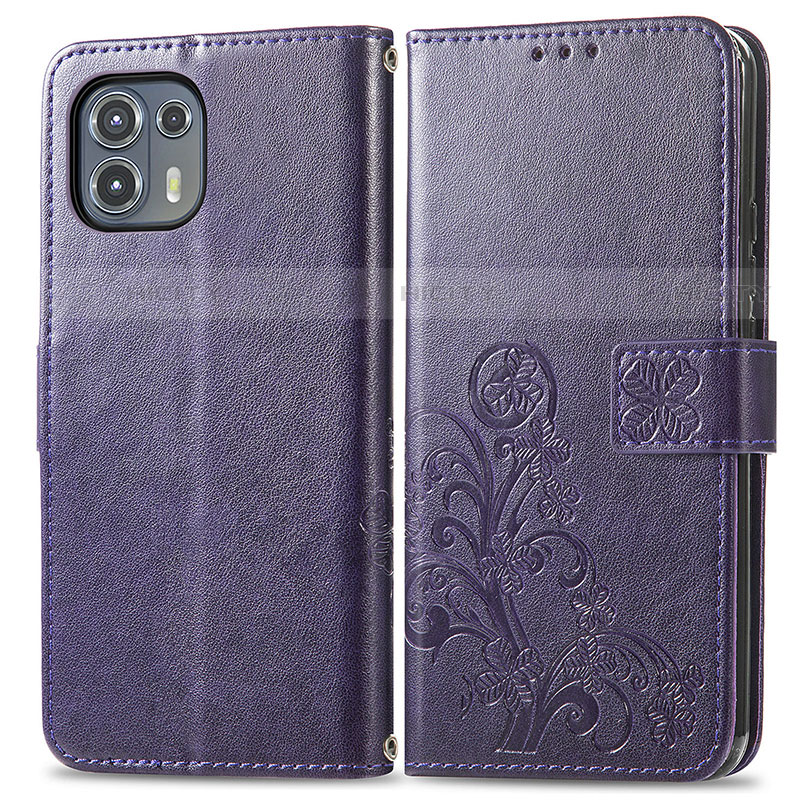 Funda de Cuero Cartera con Soporte Flores Carcasa para Motorola Moto Edge 20 Lite 5G