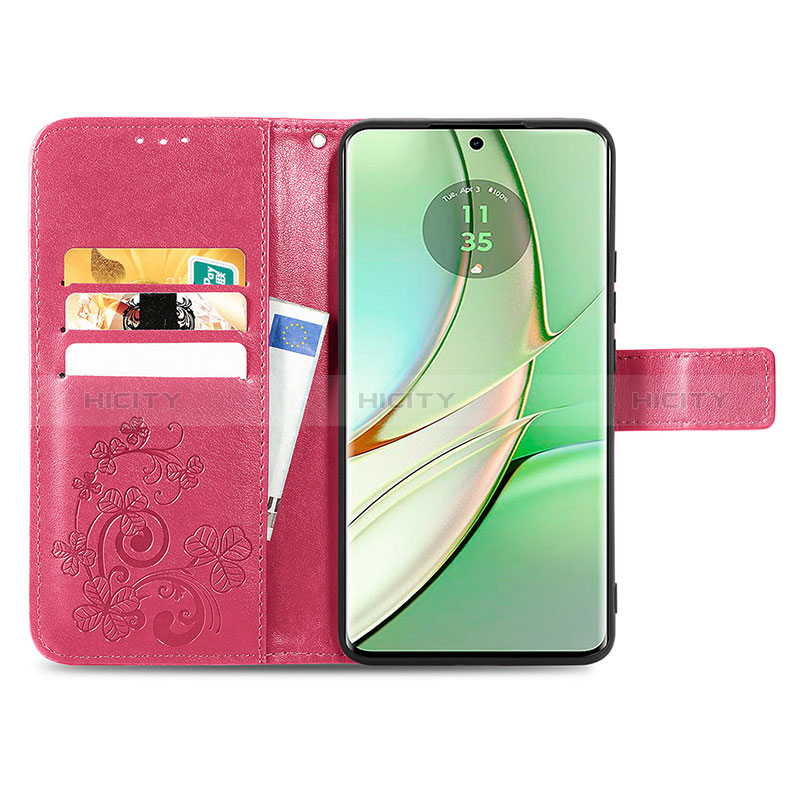 Funda de Cuero Cartera con Soporte Flores Carcasa para Motorola Moto Edge (2023) 5G