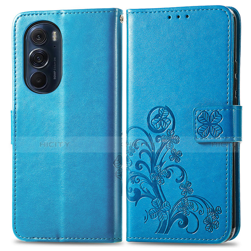 Funda de Cuero Cartera con Soporte Flores Carcasa para Motorola Moto Edge 30 Pro 5G