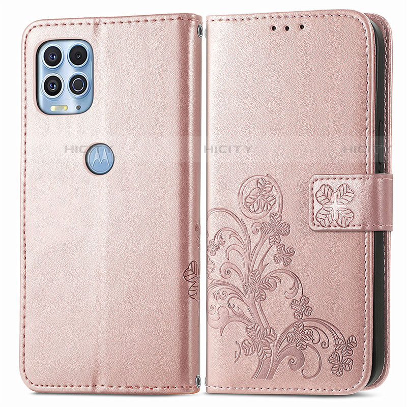 Funda de Cuero Cartera con Soporte Flores Carcasa para Motorola Moto Edge S 5G