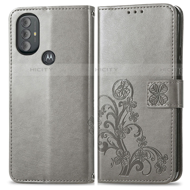 Funda de Cuero Cartera con Soporte Flores Carcasa para Motorola Moto G Play (2023)