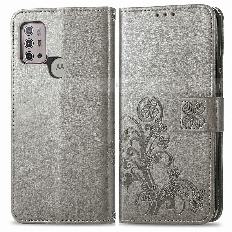 Funda de Cuero Cartera con Soporte Flores Carcasa para Motorola Moto G10 Power