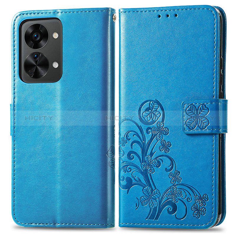 Funda de Cuero Cartera con Soporte Flores Carcasa para OnePlus Nord 2T 5G