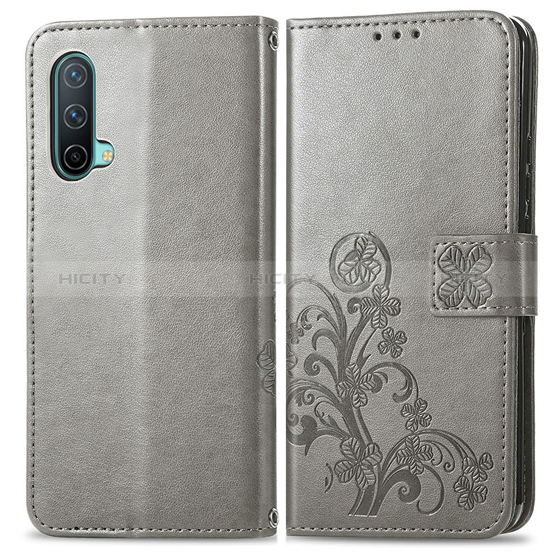 Funda de Cuero Cartera con Soporte Flores Carcasa para OnePlus Nord CE 5G