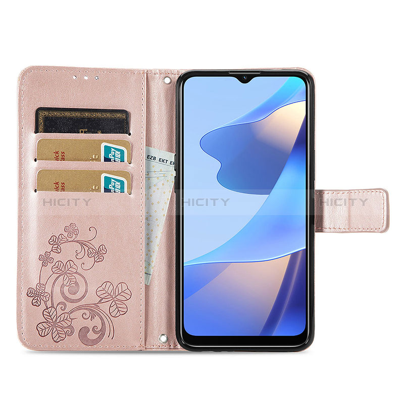 Funda de Cuero Cartera con Soporte Flores Carcasa para Oppo A16