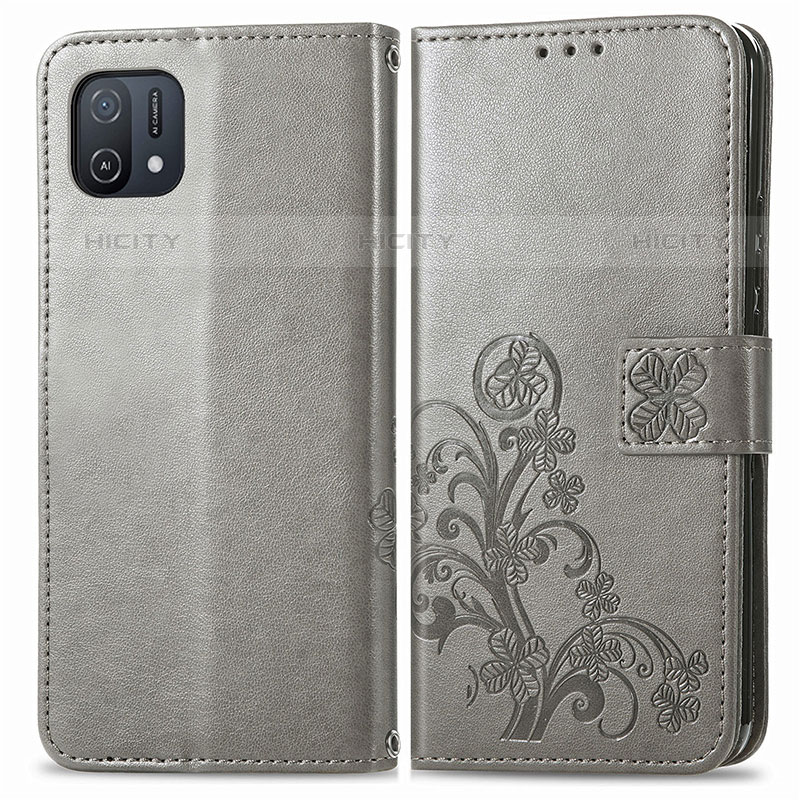 Funda de Cuero Cartera con Soporte Flores Carcasa para Oppo A16e