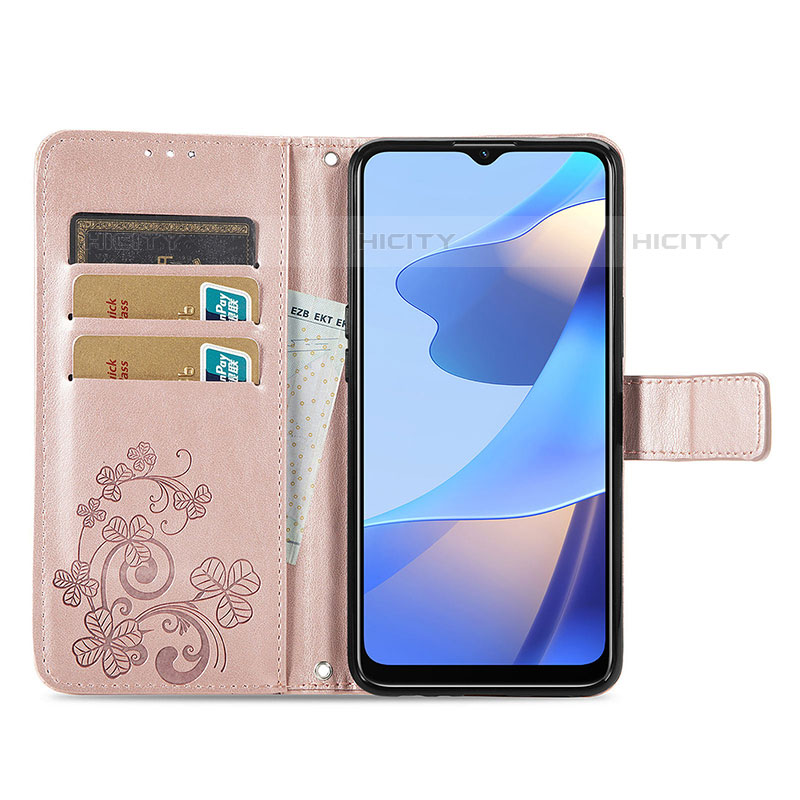 Funda de Cuero Cartera con Soporte Flores Carcasa para Oppo A54s