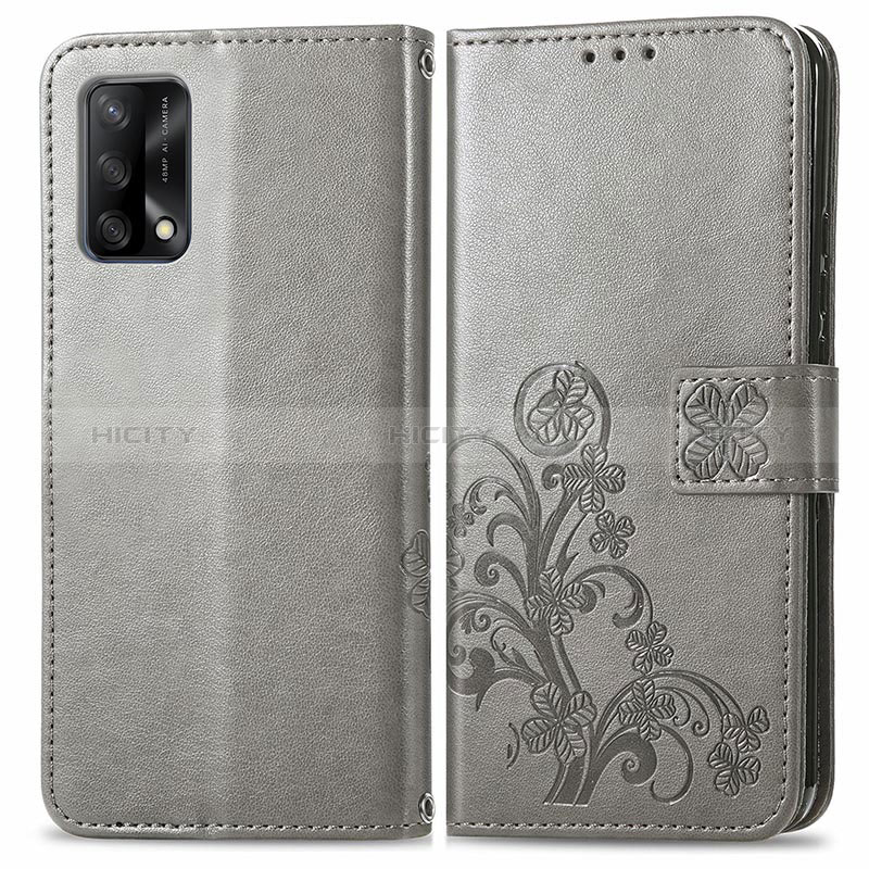 Funda de Cuero Cartera con Soporte Flores Carcasa para Oppo F19s