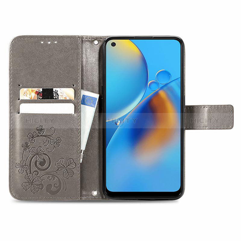 Funda de Cuero Cartera con Soporte Flores Carcasa para Oppo F19s