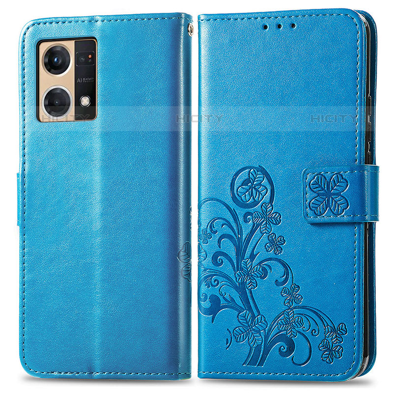 Funda de Cuero Cartera con Soporte Flores Carcasa para Oppo F21s Pro 4G