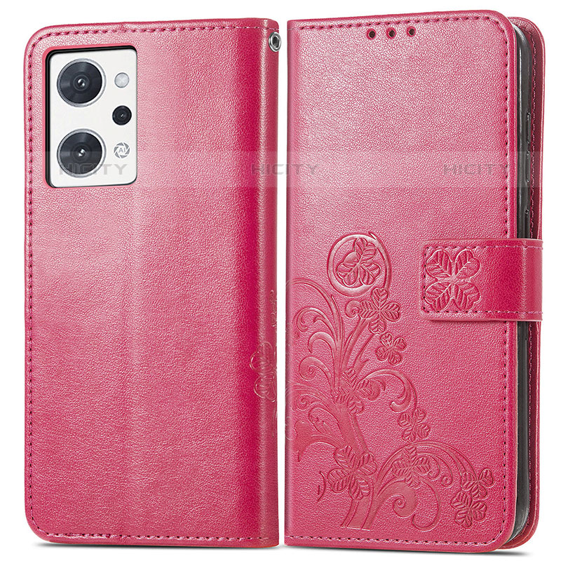 Funda de Cuero Cartera con Soporte Flores Carcasa para Oppo Reno7 A