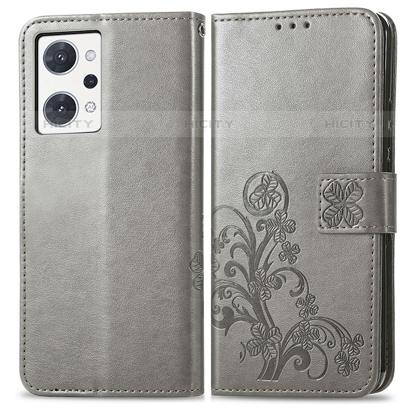 Funda de Cuero Cartera con Soporte Flores Carcasa para Oppo Reno7 A