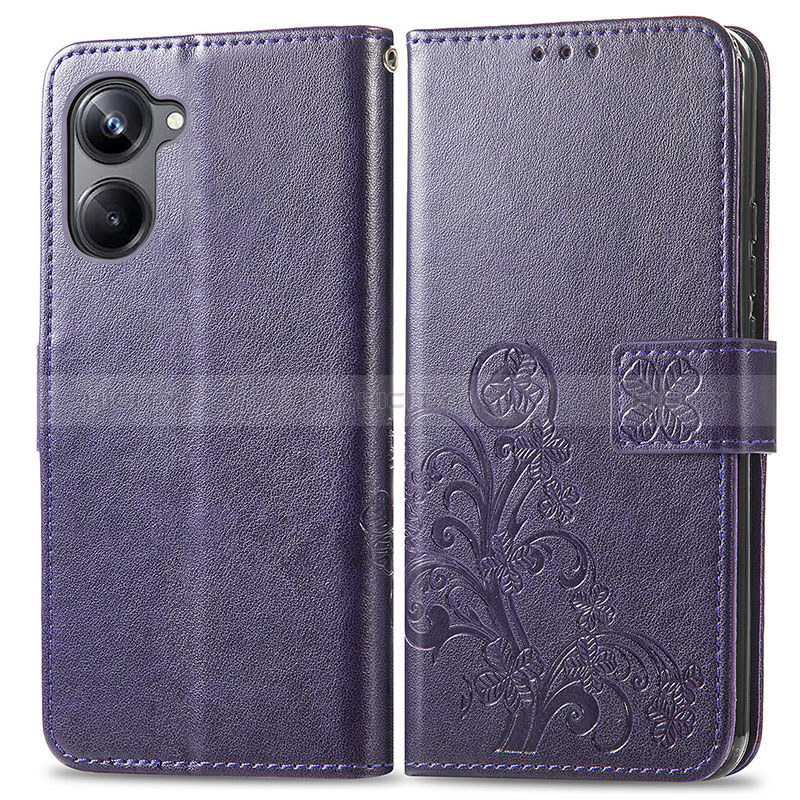 Funda de Cuero Cartera con Soporte Flores Carcasa para Realme 10 Pro 5G