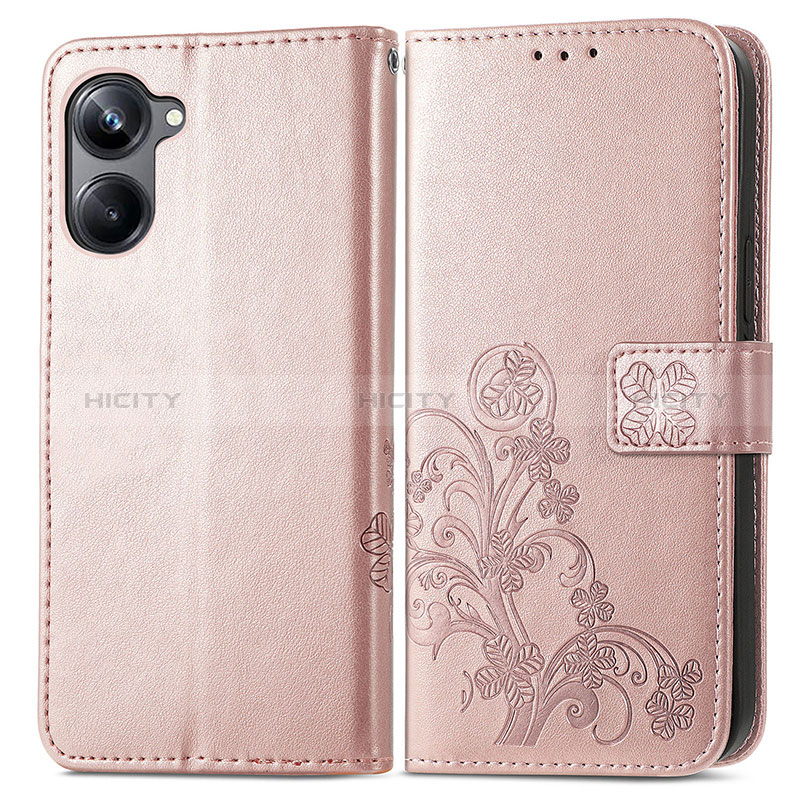 Funda de Cuero Cartera con Soporte Flores Carcasa para Realme 10 Pro 5G