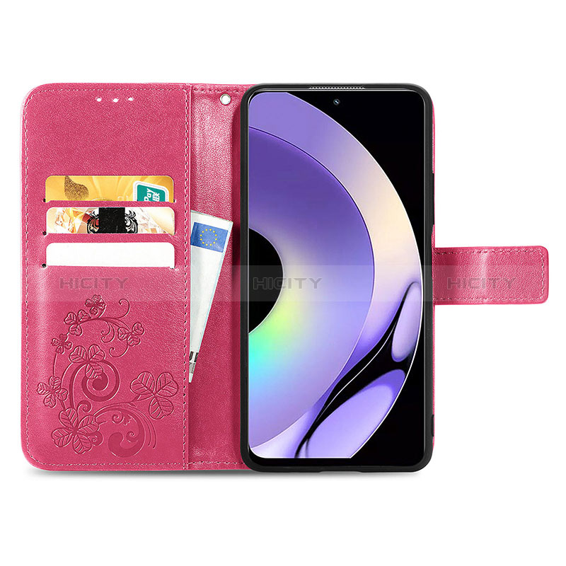 Funda de Cuero Cartera con Soporte Flores Carcasa para Realme 10 Pro 5G