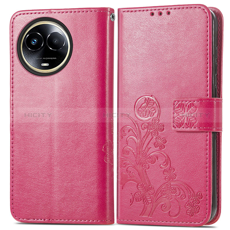 Funda de Cuero Cartera con Soporte Flores Carcasa para Realme 11 5G