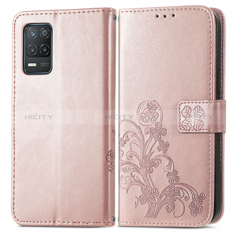 Funda de Cuero Cartera con Soporte Flores Carcasa para Realme 8 5G