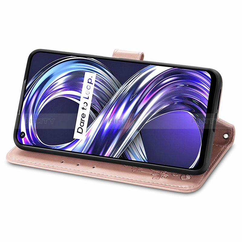 Funda de Cuero Cartera con Soporte Flores Carcasa para Realme 8i