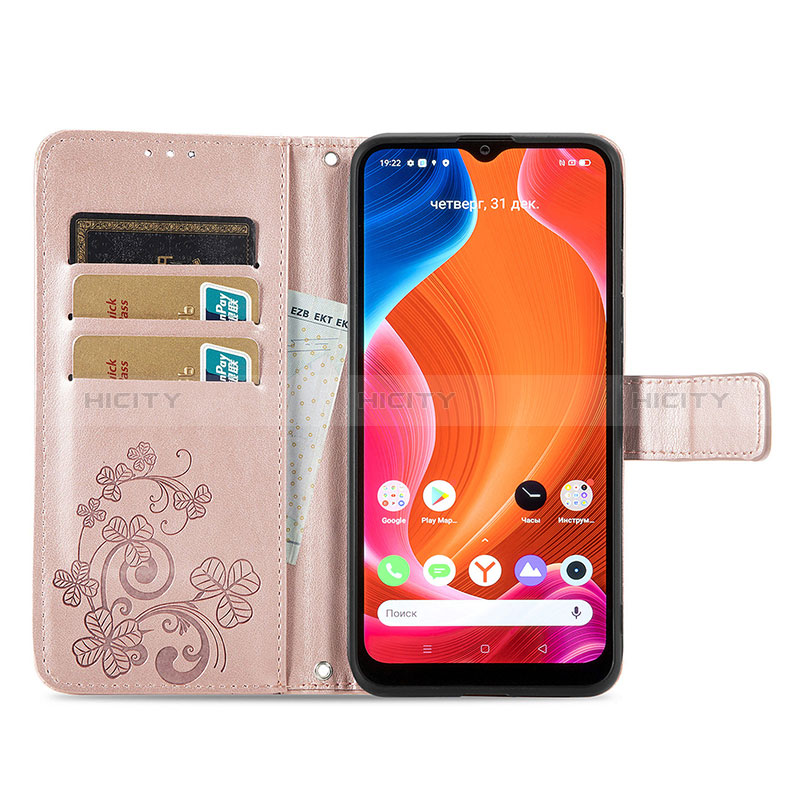 Funda de Cuero Cartera con Soporte Flores Carcasa para Realme C20