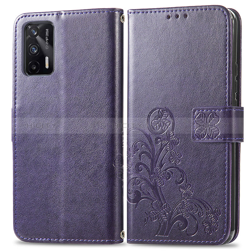 Funda de Cuero Cartera con Soporte Flores Carcasa para Realme GT Neo 5G