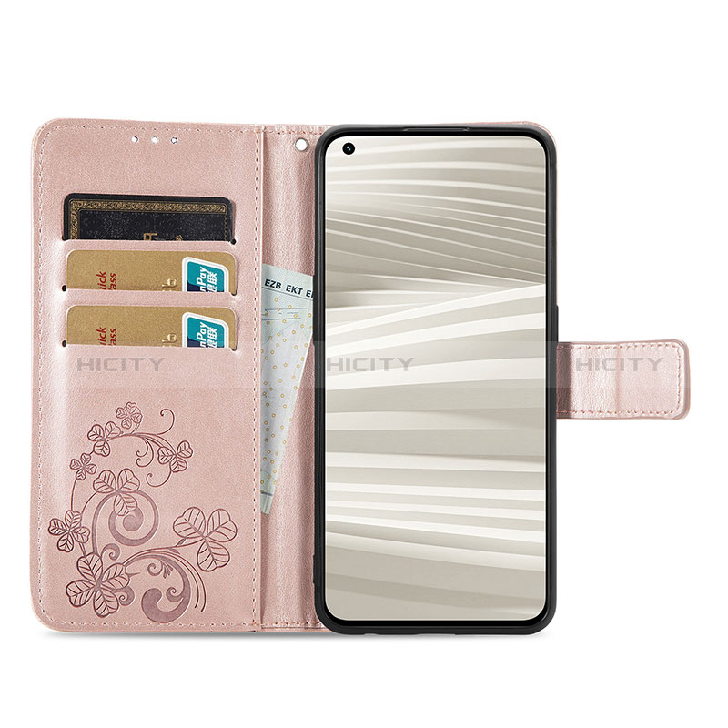 Funda de Cuero Cartera con Soporte Flores Carcasa para Realme GT2 Pro 5G