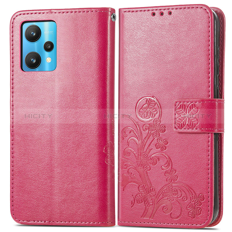 Funda de Cuero Cartera con Soporte Flores Carcasa para Realme Narzo 50 Pro 5G