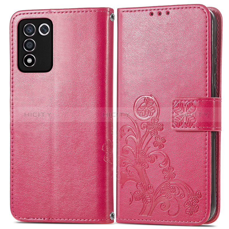 Funda de Cuero Cartera con Soporte Flores Carcasa para Realme Q3t 5G