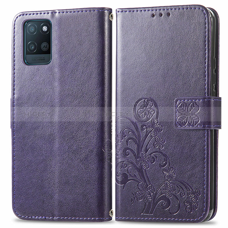 Funda de Cuero Cartera con Soporte Flores Carcasa para Realme V11 5G