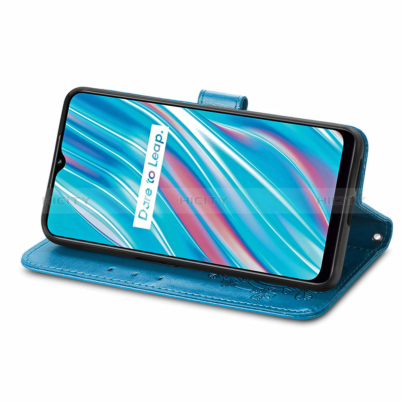 Funda de Cuero Cartera con Soporte Flores Carcasa para Realme V11 5G