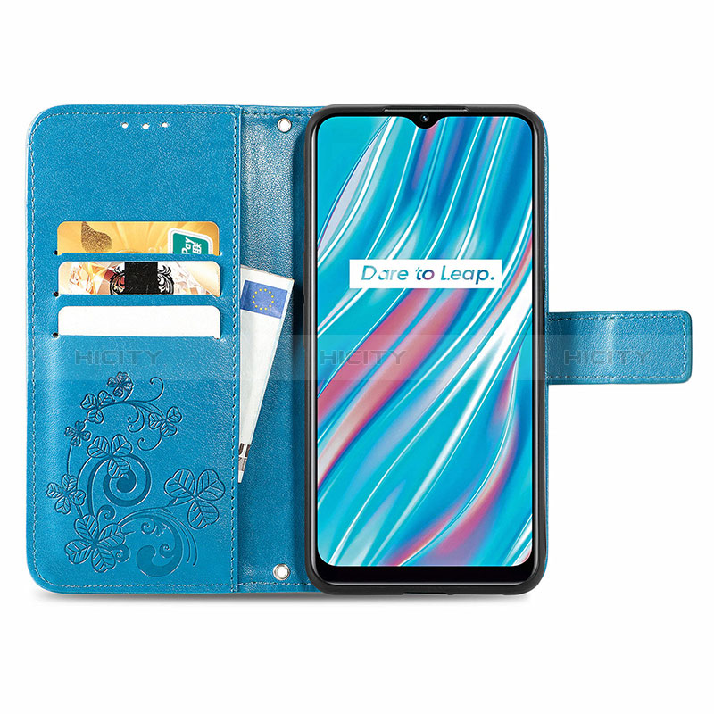 Funda de Cuero Cartera con Soporte Flores Carcasa para Realme V11s 5G