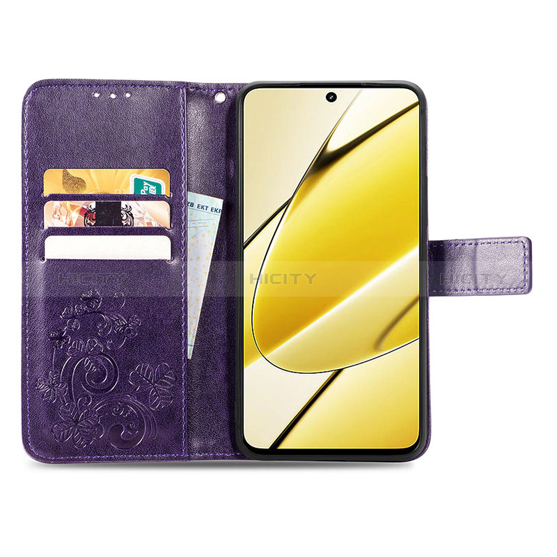 Funda de Cuero Cartera con Soporte Flores Carcasa para Realme V50s 5G