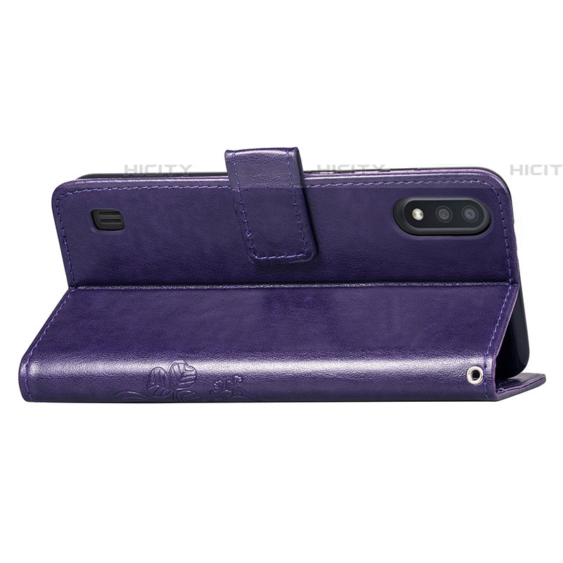 Funda de Cuero Cartera con Soporte Flores Carcasa para Samsung Galaxy A01 SM-A015