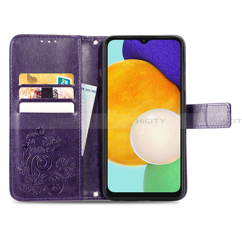 Funda de Cuero Cartera con Soporte Flores Carcasa para Samsung Galaxy A13 5G