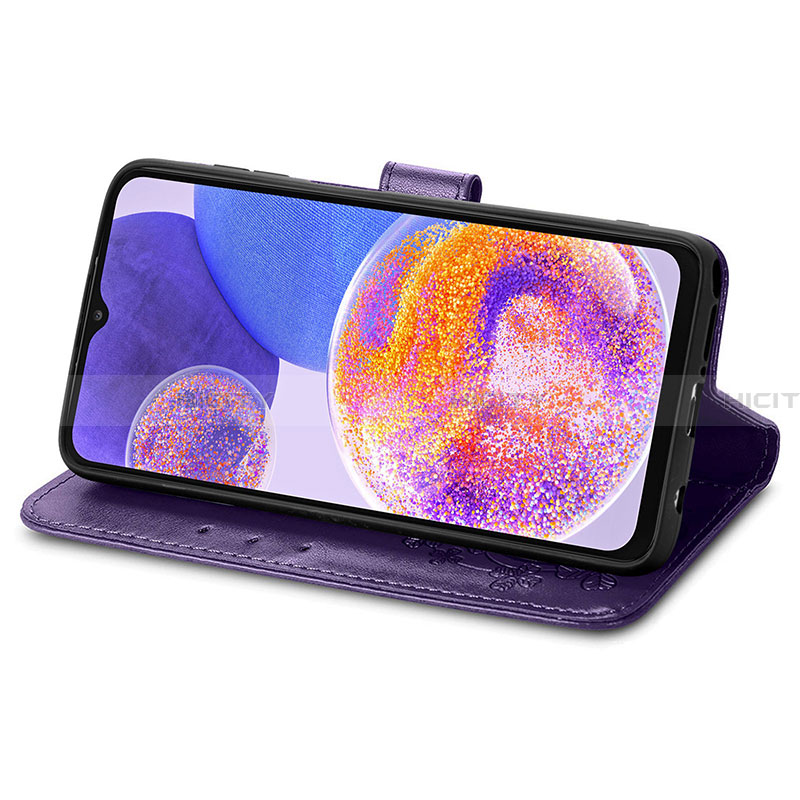 Funda de Cuero Cartera con Soporte Flores Carcasa para Samsung Galaxy A23 4G