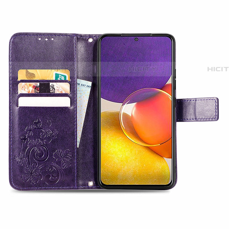 Funda de Cuero Cartera con Soporte Flores Carcasa para Samsung Galaxy A24 4G