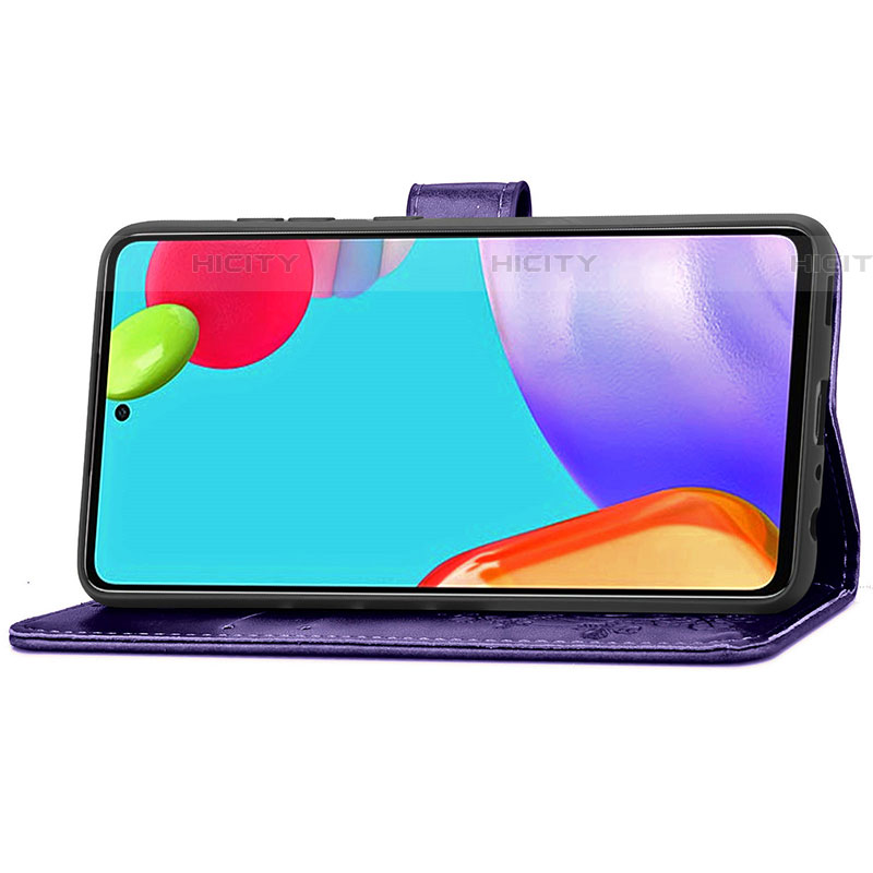 Funda de Cuero Cartera con Soporte Flores Carcasa para Samsung Galaxy A52 4G