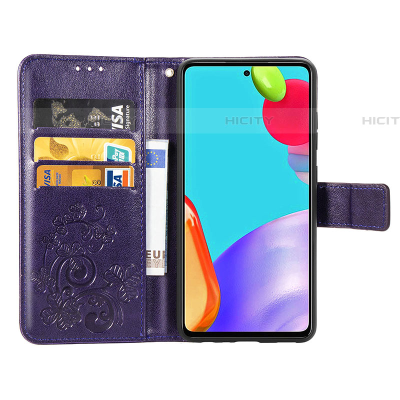 Funda de Cuero Cartera con Soporte Flores Carcasa para Samsung Galaxy A72 5G