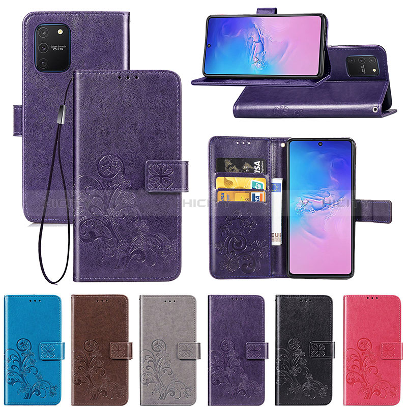 Funda de Cuero Cartera con Soporte Flores Carcasa para Samsung Galaxy A91