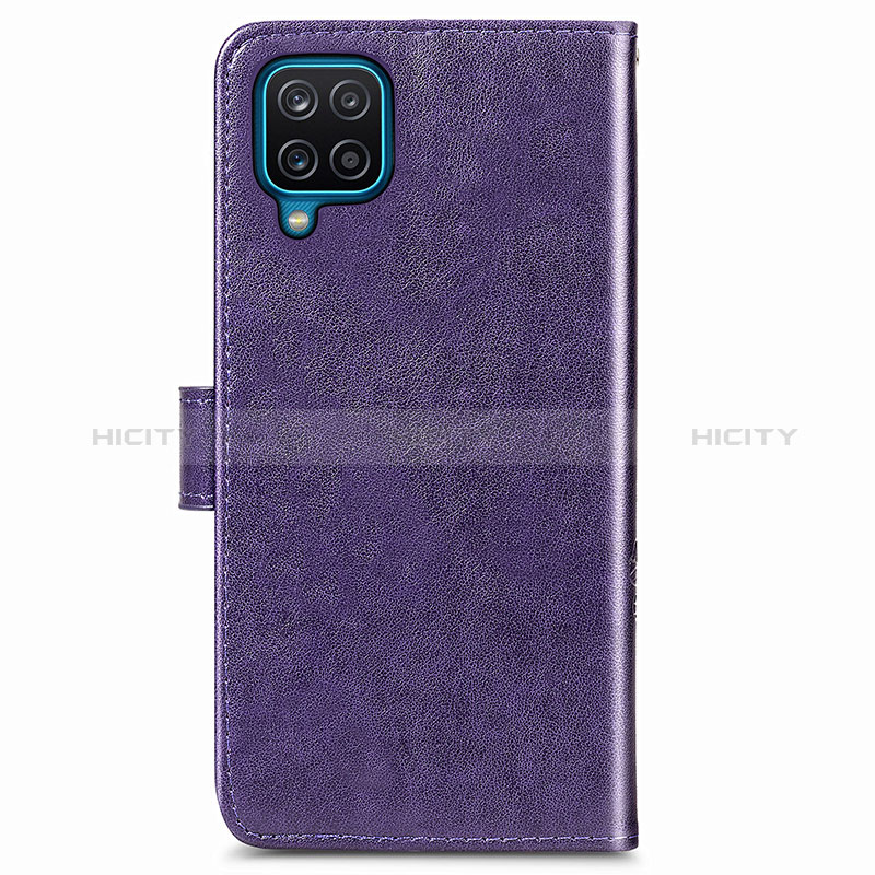 Funda de Cuero Cartera con Soporte Flores Carcasa para Samsung Galaxy F12