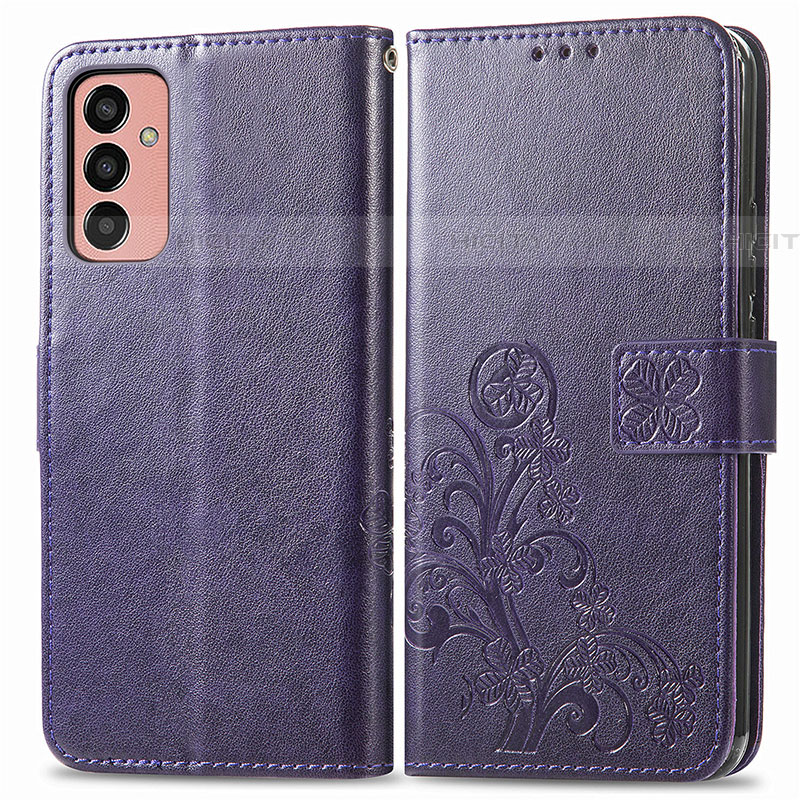 Funda de Cuero Cartera con Soporte Flores Carcasa para Samsung Galaxy F13 4G