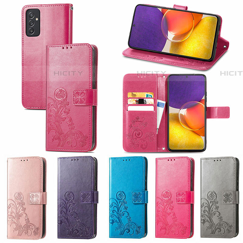 Funda de Cuero Cartera con Soporte Flores Carcasa para Samsung Galaxy F34 5G