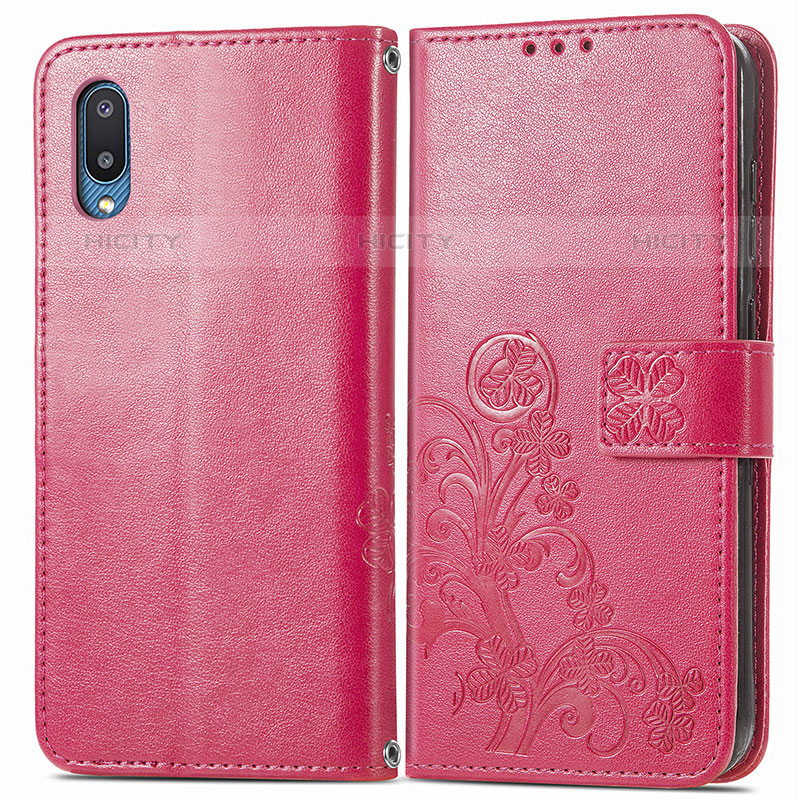 Funda de Cuero Cartera con Soporte Flores Carcasa para Samsung Galaxy M02