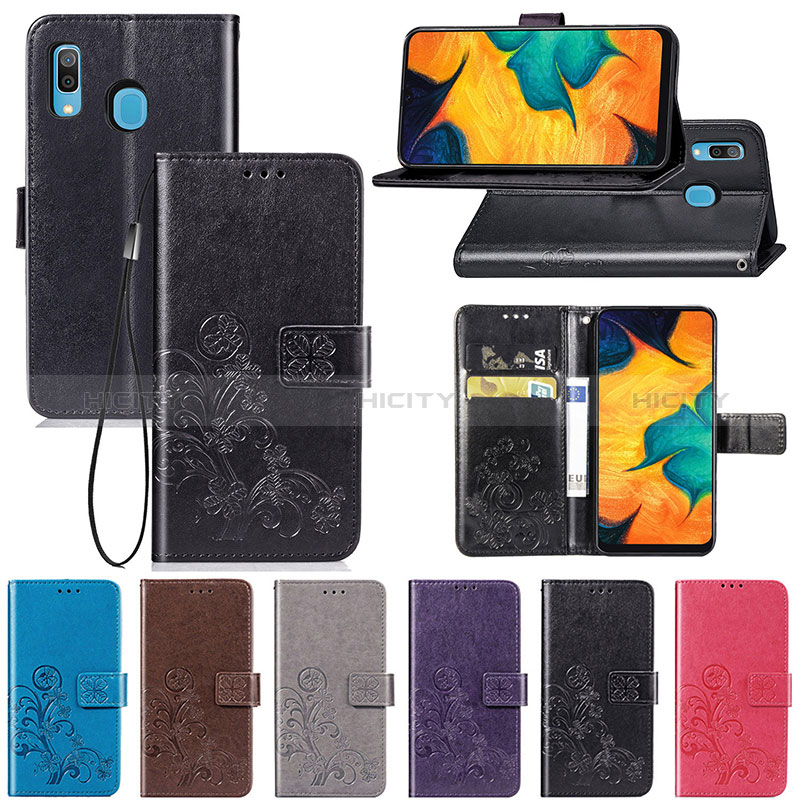 Funda de Cuero Cartera con Soporte Flores Carcasa para Samsung Galaxy M10S