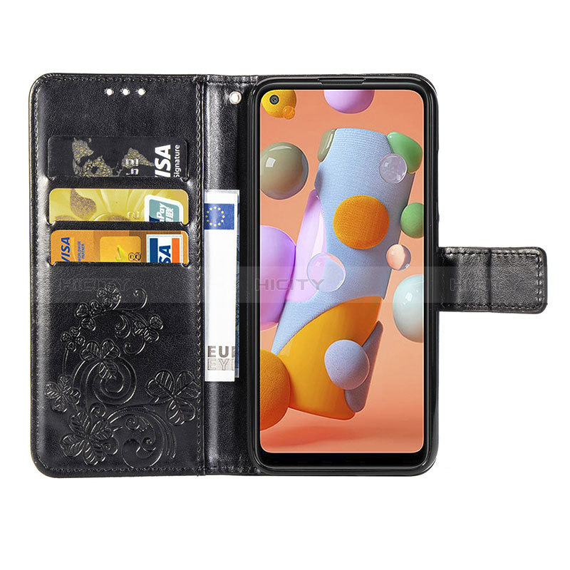 Funda de Cuero Cartera con Soporte Flores Carcasa para Samsung Galaxy M11