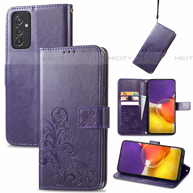 Funda de Cuero Cartera con Soporte Flores Carcasa para Samsung Galaxy M14 5G