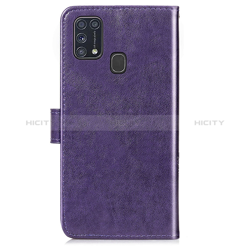 Funda de Cuero Cartera con Soporte Flores Carcasa para Samsung Galaxy M31