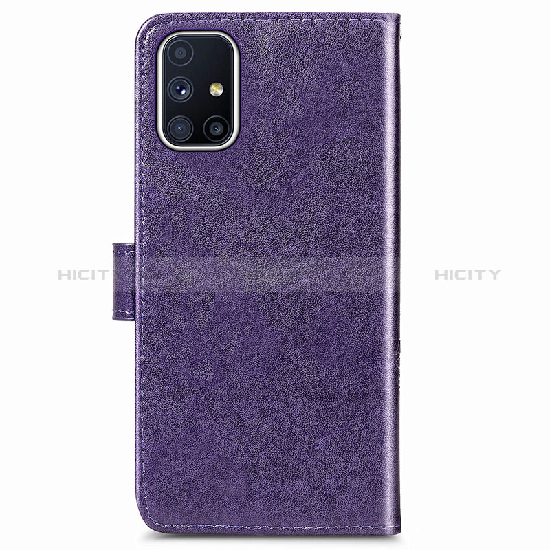 Funda de Cuero Cartera con Soporte Flores Carcasa para Samsung Galaxy M51