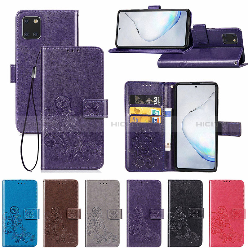 Funda de Cuero Cartera con Soporte Flores Carcasa para Samsung Galaxy M60s