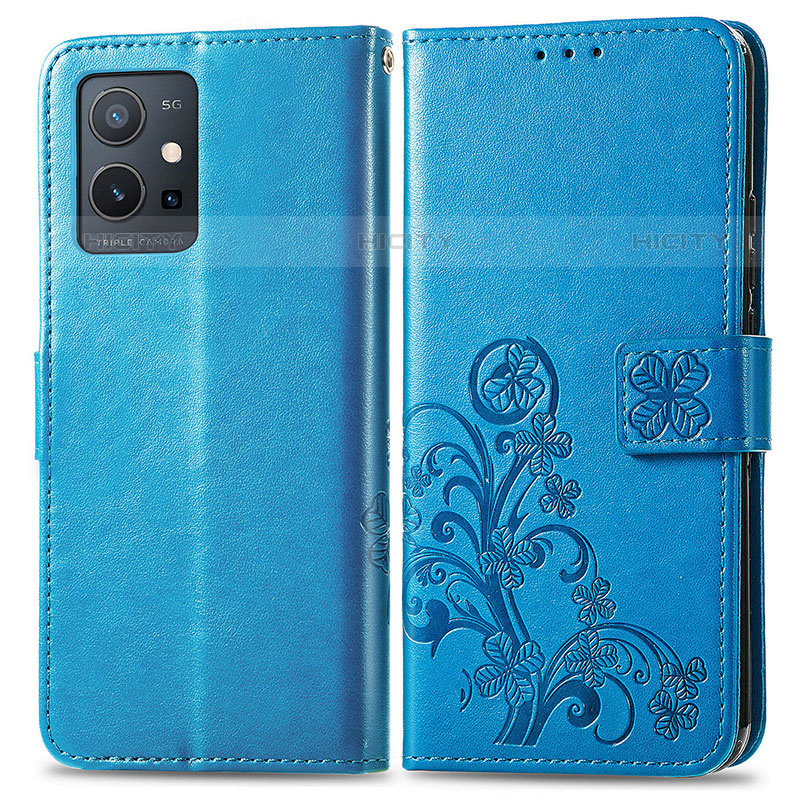 Funda de Cuero Cartera con Soporte Flores Carcasa para Vivo T1 5G India